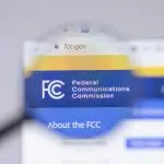 Federal Communications Commission FCC logo close-up on website page