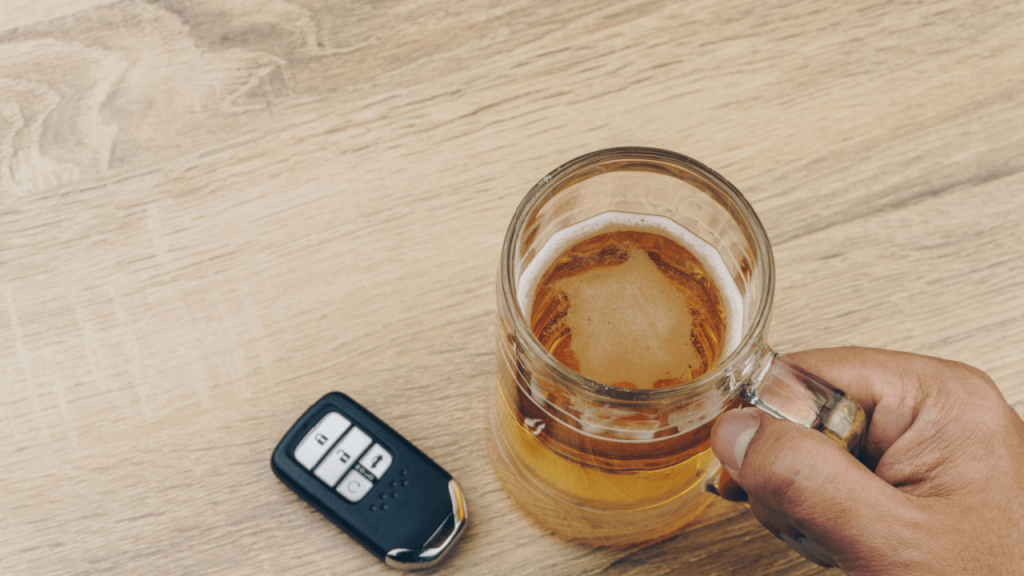 DUI lead cost blog featured image showing beer mug and car keys