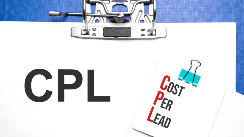 Cost per legal lead CPL concept on clipboard