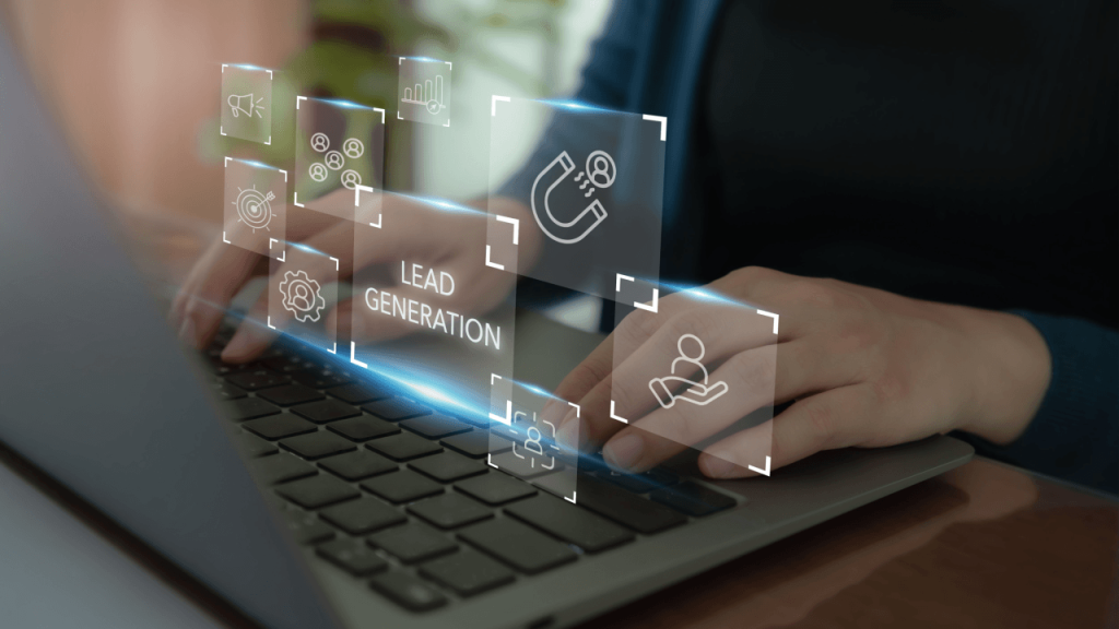 Lead generation strategies for law firms on a laptop screen
